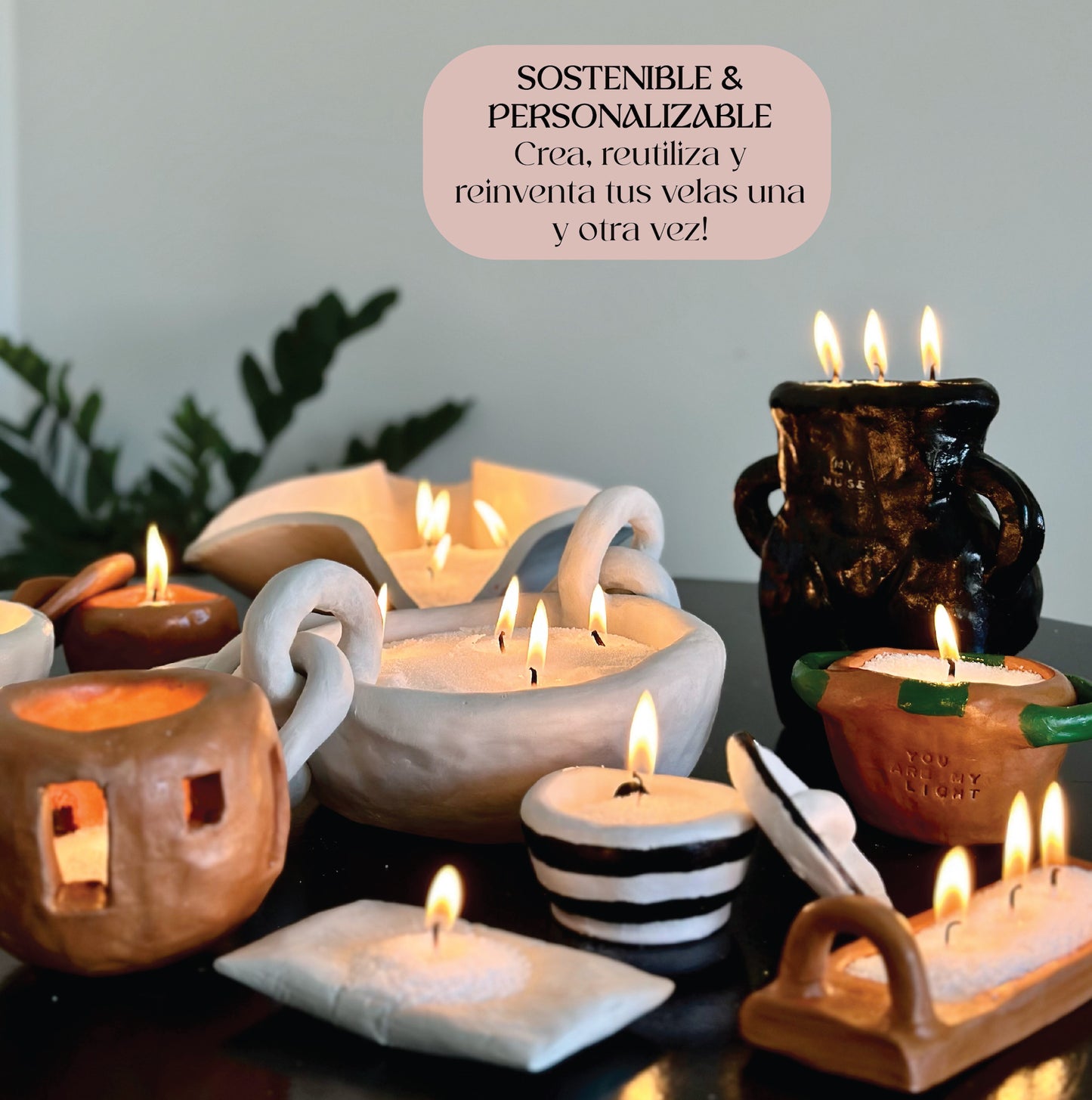 Klayful Candle Kit – 1.5kg of Natural White Clay + 400g Wax + Paints & Stamps | DIY Candle Gift Box