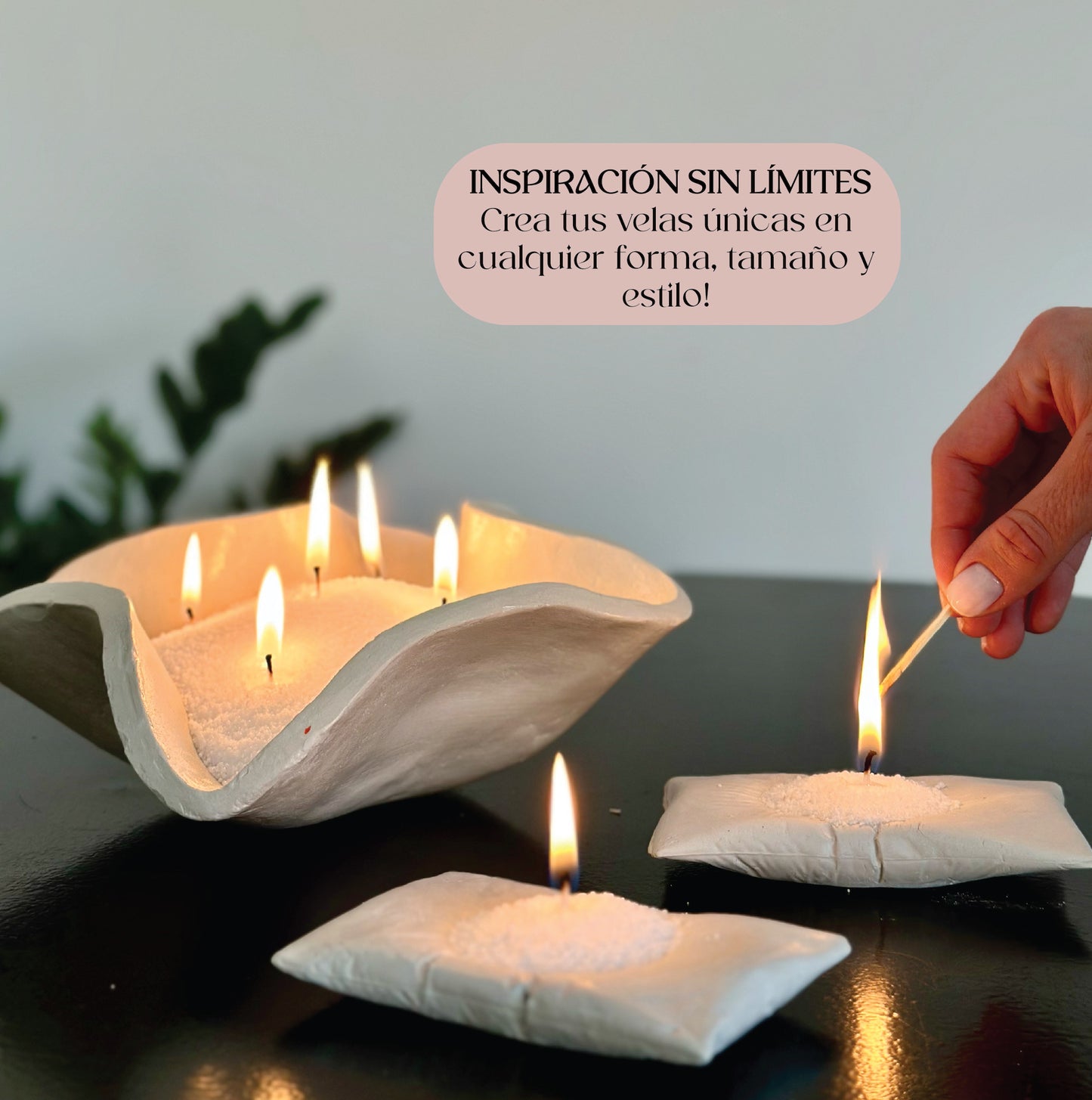 Klayful Candle Kit – 1.5kg of Natural White Clay + 400g Wax + Paints & Stamps | DIY Candle Gift Box