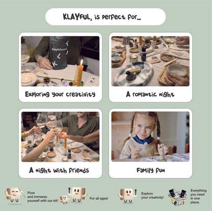 Natural Clay Kit: Pure Air-Dry Clay, No Paints Included